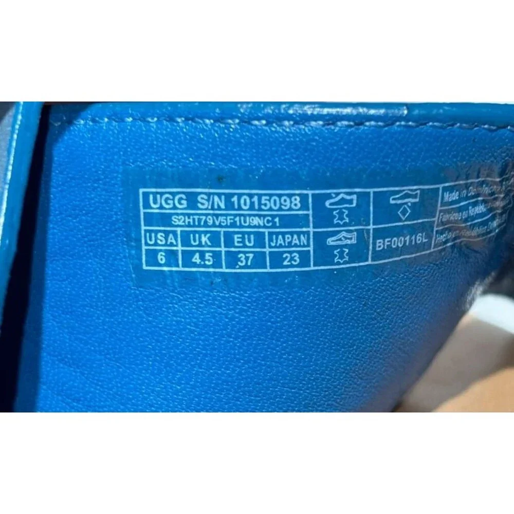 UGG Blue Wedge Sandals  Size 6